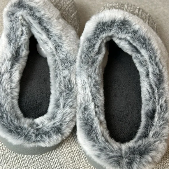 Evshine Warm Knit House Slippers Chenille Slippers Memory Foam Outdoor Soles sz9 - Picture 6 of 11